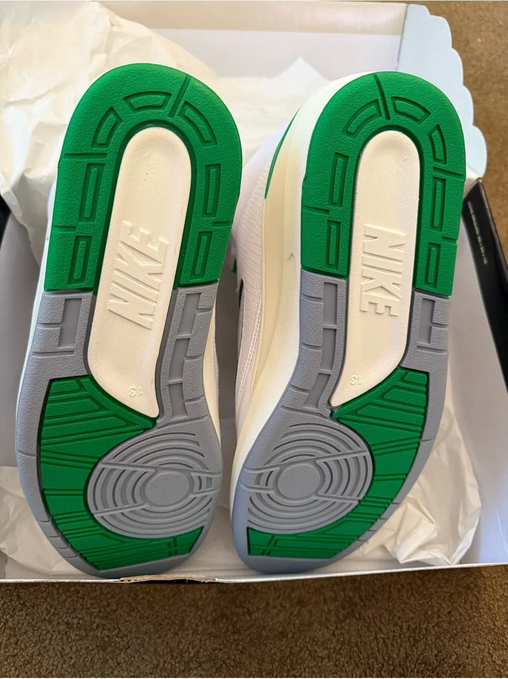 Jordan• 2 Retro in White, Lucky Green, Sail